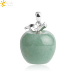 3pcs Crystal Apple Pendant Natural Gemstone Pendants