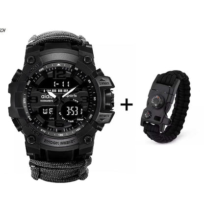 LED Watch with compass 30M Waterproof men's Sports Watch Men Sport Watch Shock Sport Watches Electronic Wristwatches