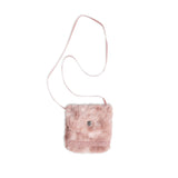 Silver Pink Fake Faux Fur Bag For Kids Girls Fashion