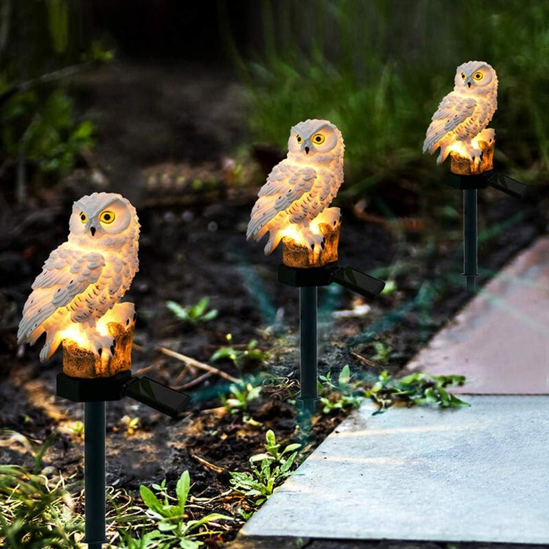 Solar Owl Shape Resin and Plastic, Non-Toxic, Long-Lasting Energy Saving Lawn Lamp