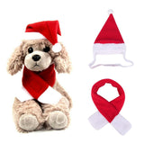 3pcs Pet Christmas Clothes Xmas Hat Scarf Cloak Deer Head Hoop Elk Hat