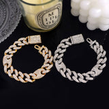 3pcs Crystal Cuban Link Bracelet Fashion Accessories