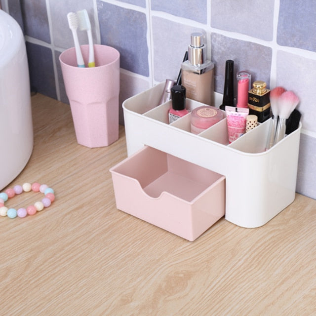 2 pcs Brand New High-quality Plastic Makeup Organizer