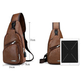 Men's USB Charging Sling Chest Bag