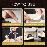 3pcs Double Head Automatic Dumplings Mold Stainless Steel Kitchen Cooking Tools