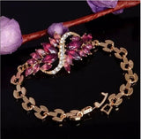 Austrian Crystal Gemstone Bracelet. Women's Fashion Jewelry