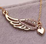 Brand New Angel Wings Love Heart Fashion Jewelry Pendant Chain Necklace