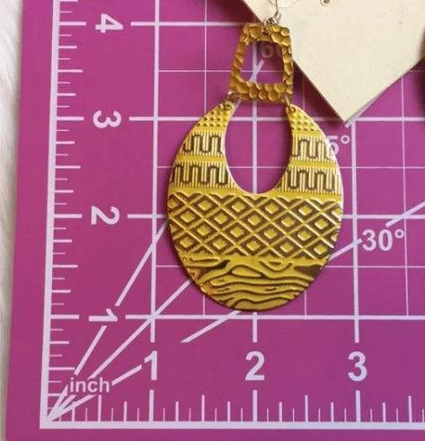 NWT Bundle 3 Pairs Yellow Oval Big Earrings. Women's Fashion Jewelry