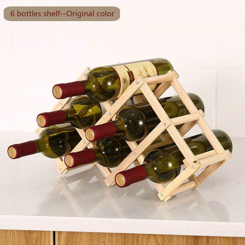 Wooden Wine Bottle Storage Rack