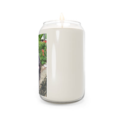 " Cute Black Dog " Design Scented Candle, 13.75oz Holiday Gift Birthday Gift Comfort Spice Scent, Sea Breeze Scent, Vanilla Bean Scent Home Decor