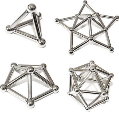LOADS OF FUN WITH MAGNETIC STICKS AND STEEL BALLS TOY BUILDING SET