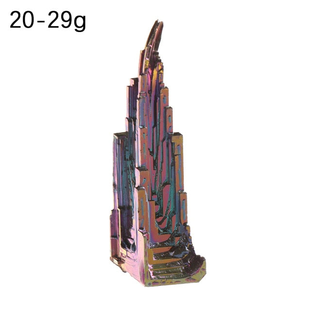 1PC Natural Quartz Crystal Bismuth Ore Cluster Mineral Specimen Healing Stone Gift Bonsai Ornament Rough Pyramid Fish Tank