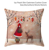 3pcs Christmas Elk Tree Cushion Pillow Cover