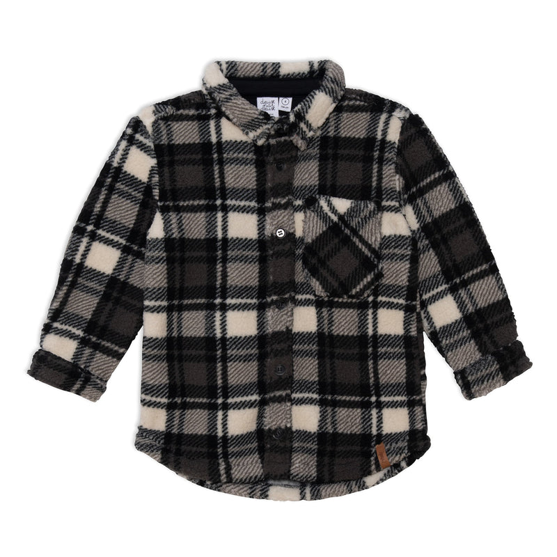 Plush Yarn Dyed Plaid Overshirt