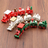 3pcs New Christmas Train Painted Wood Christmas Decoration