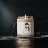 " Frosty The Snowman " Scented Soy Candle, 9oz Birthday Gifts Holiday Gift White Sage Clean Cotton Lavender Sea Salt Scent