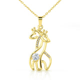 18K Gold Plated Mom And Child's Love Necklace