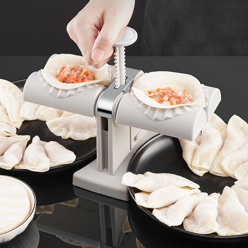 3pcs Double Head Automatic Dumplings Mold Stainless Steel Kitchen Cooking Tools