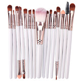 15 Pieces Soft Synthetic Fibers Makeup Brush Set