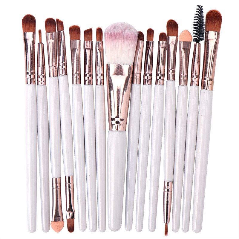 15 Pieces Soft Synthetic Fibers Makeup Brush Set