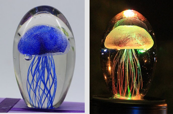 3D Design Jelly Fish Crystal Table Lamp Crystal Night Light