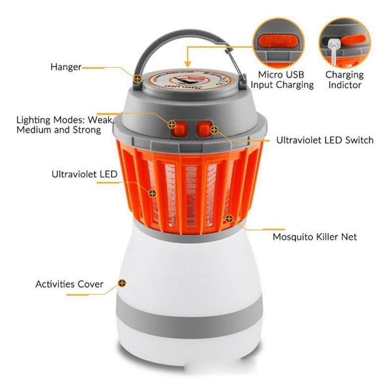 Solar LED Light Handy Mosquito Killer Lamp Effective Way To Get Rid of Mosquitoes