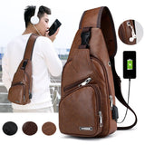 Men's USB Charging Sling Chest Bag