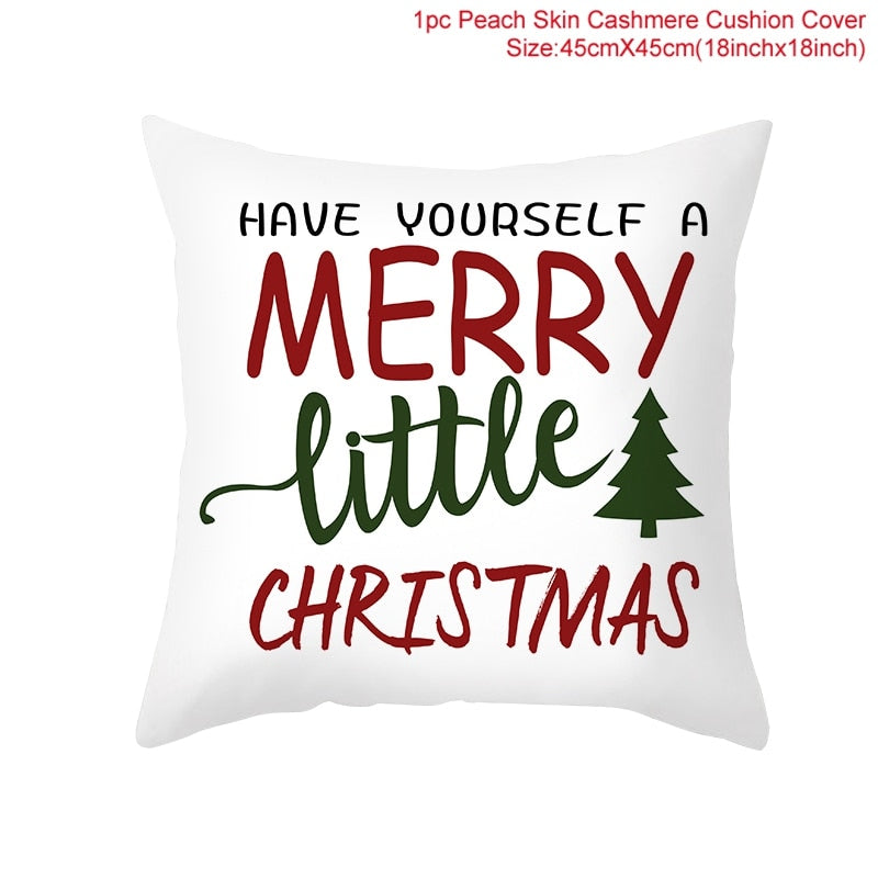 3pcs 45x45cm Cartoon Christmas Print Design Pillowcase