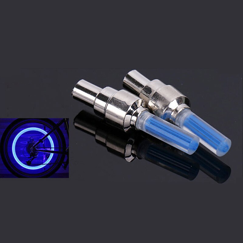 1/2 Pcs Neon Lights Tire Wheel Valve Cap Light LED Portable Durable Lightweight