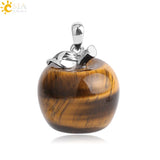 3pcs Crystal Apple Pendant Natural Gemstone Pendants