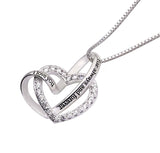 Mother's Day Gift "I Love you for Always & Forever" White Pav'e Necklace