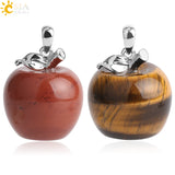 3pcs Crystal Apple Pendant Natural Gemstone Pendants