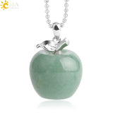 3pcs Crystal Apple Pendant Natural Gemstone Pendants