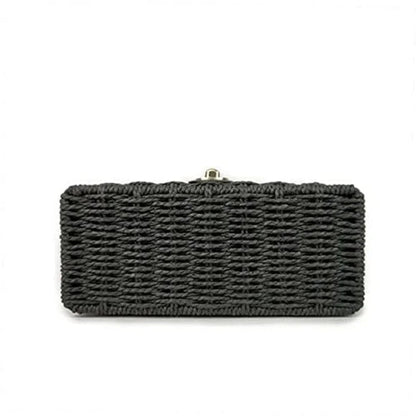 Handwoven Rattan vintage purse Bag Natural Chic Casual Handbag Beach Sea tote Basket Straw vacation Bag - Findsbyjune.com