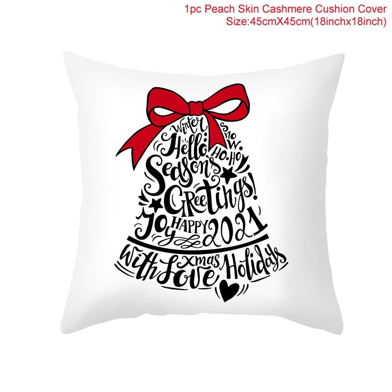 3pcs 45x45cm Cartoon Christmas Print Design Pillowcase