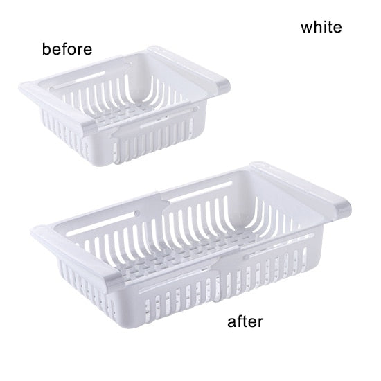 3pcs Shelf Kitchen Organizer helps you organize your fridge space in a way that makes sense.