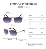 Classic Stylish Trendy Men's Square Sunglasses Fashion Accessories