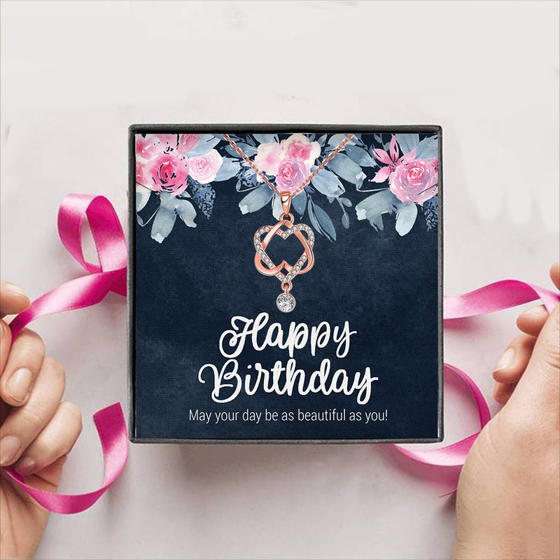 50% OFF " Happy Birthday " Gift Box + Necklace (Options to choose from)