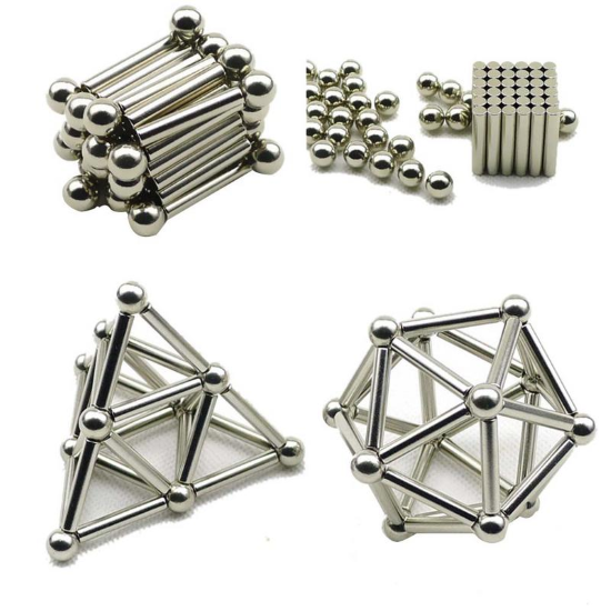 LOADS OF FUN WITH MAGNETIC STICKS AND STEEL BALLS TOY BUILDING SET