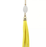 NWT New Long Tassel Necklace w/ Oval Gemstone. Women's Fashion Jewelry