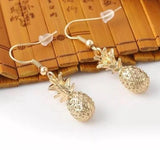 Brand New Gold-Plated Cute Pineapple 🍍 Earrings. Women's Fashion Jewelry