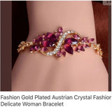 Austrian Crystal Gemstone Bracelet. Women's Fashion Jewelry