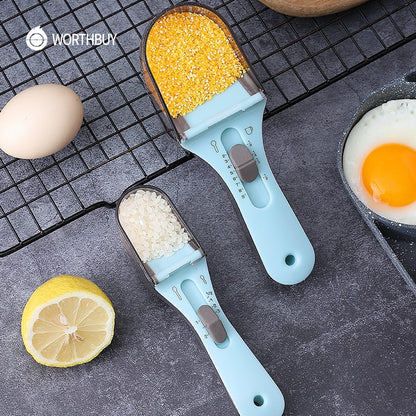 Creative Adjustable Measuring Spoons With Scale Baking Cooking Kitchen Tools