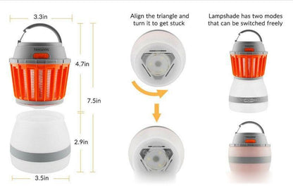 Solar LED Light Handy Mosquito Killer Lamp Effective Way To Get Rid of Mosquitoes