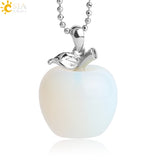 3pcs Crystal Apple Pendant Natural Gemstone Pendants