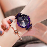 3pcs Ladies Magnetic Starry Sky Clock Luxury Women Watches Fashion Diamond Female Quartz Wristwatches