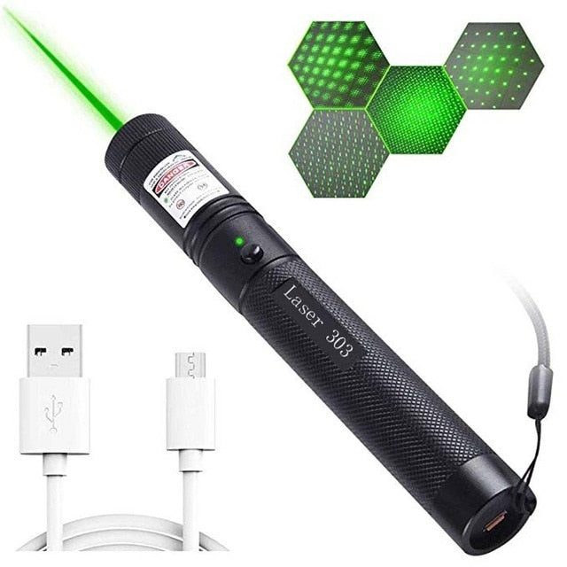 3pcs USB Charge 303 Laser Pointer