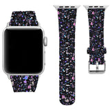 3pcs Leather Band for Apple Watch Series 6 SE 5/4/3 Bling Strap for iWatch