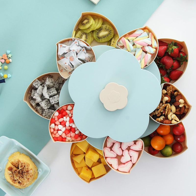 Creative Flower Petal Fruit Plate Candy Storage Box