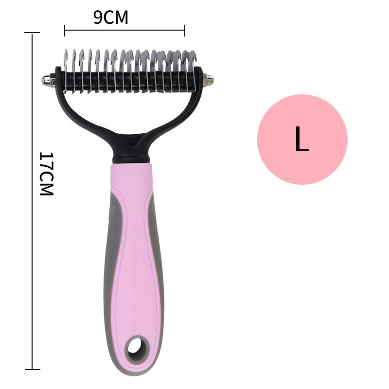 3pcs Double Sided Made Stainless Steel Bristle Dehairing Pet Brush